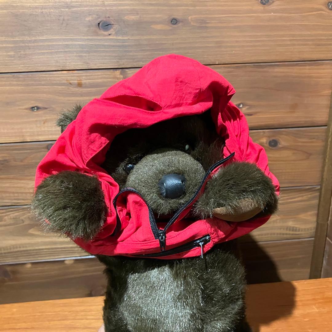 llbean teddy bear コラボ　ぬいぐるみ　アノラックパーカー　赤