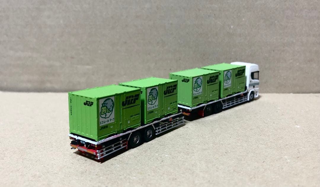 スカニアコンテナ運搬フルトレーラーJRF日本通運トミックス製コンテナ　トラック