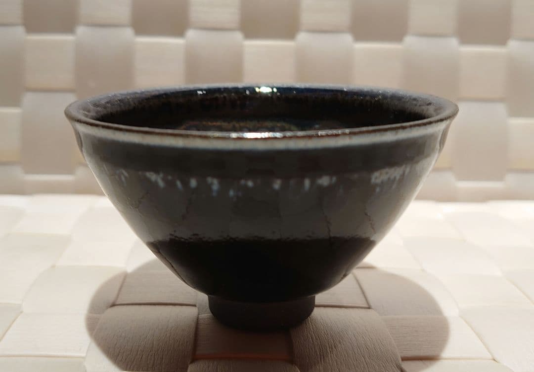 ③天目　窯変　曜変　ぐい呑　酒器　虹彩　作者不明