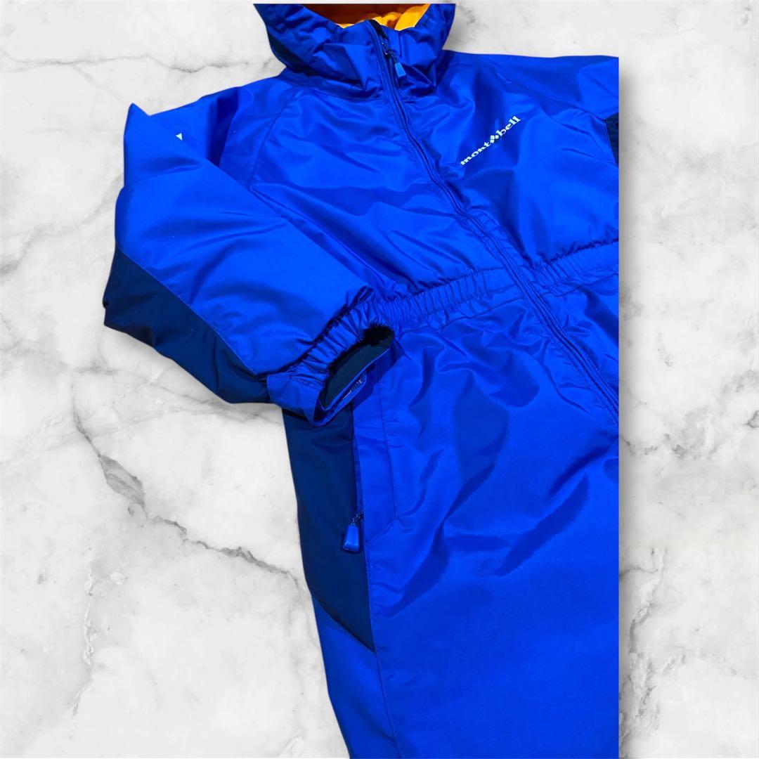 美品✨mont-bellスキーウェア１２０センチ 青 子供 キッズ