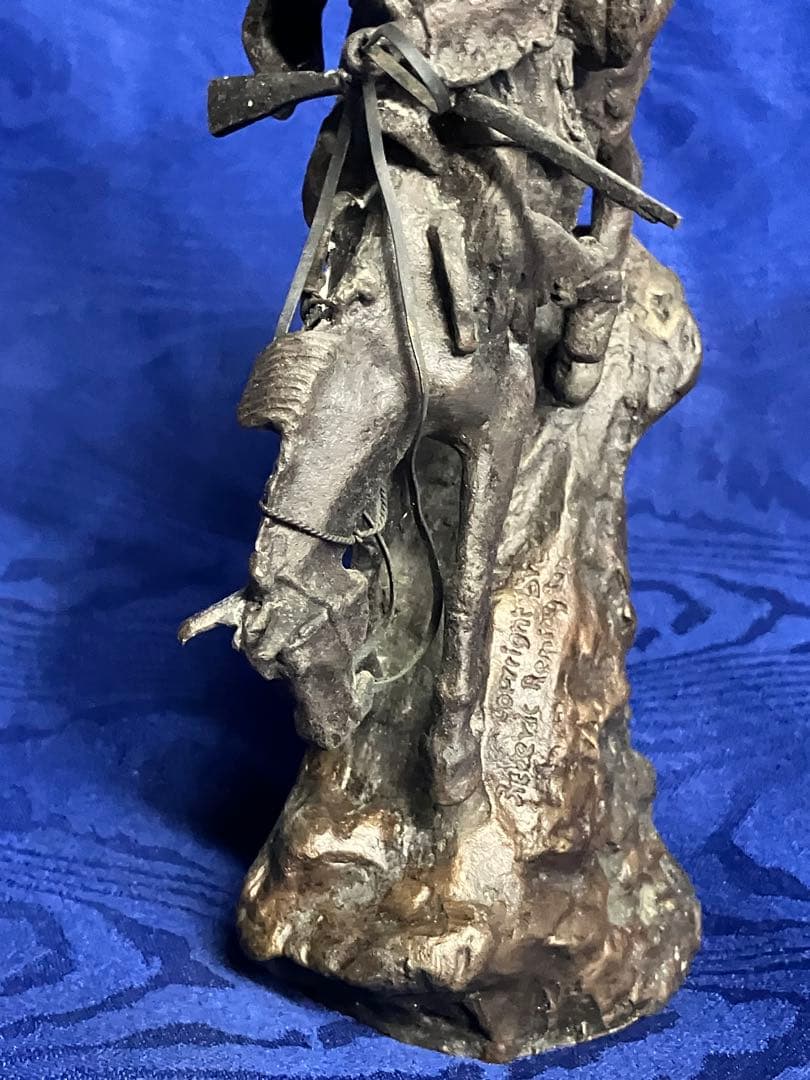 フレデリックレミントン　金属製 騎馬像 彫刻 約15cm