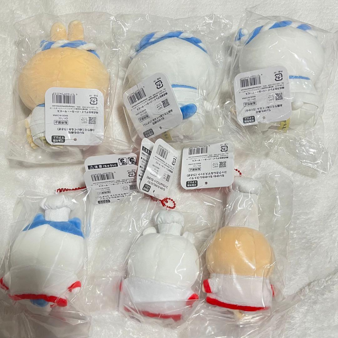 ちいかわ　寿司お座りミニぬいぐるみ　うさぎ　ちいかわ　ハチワレ　6点セット