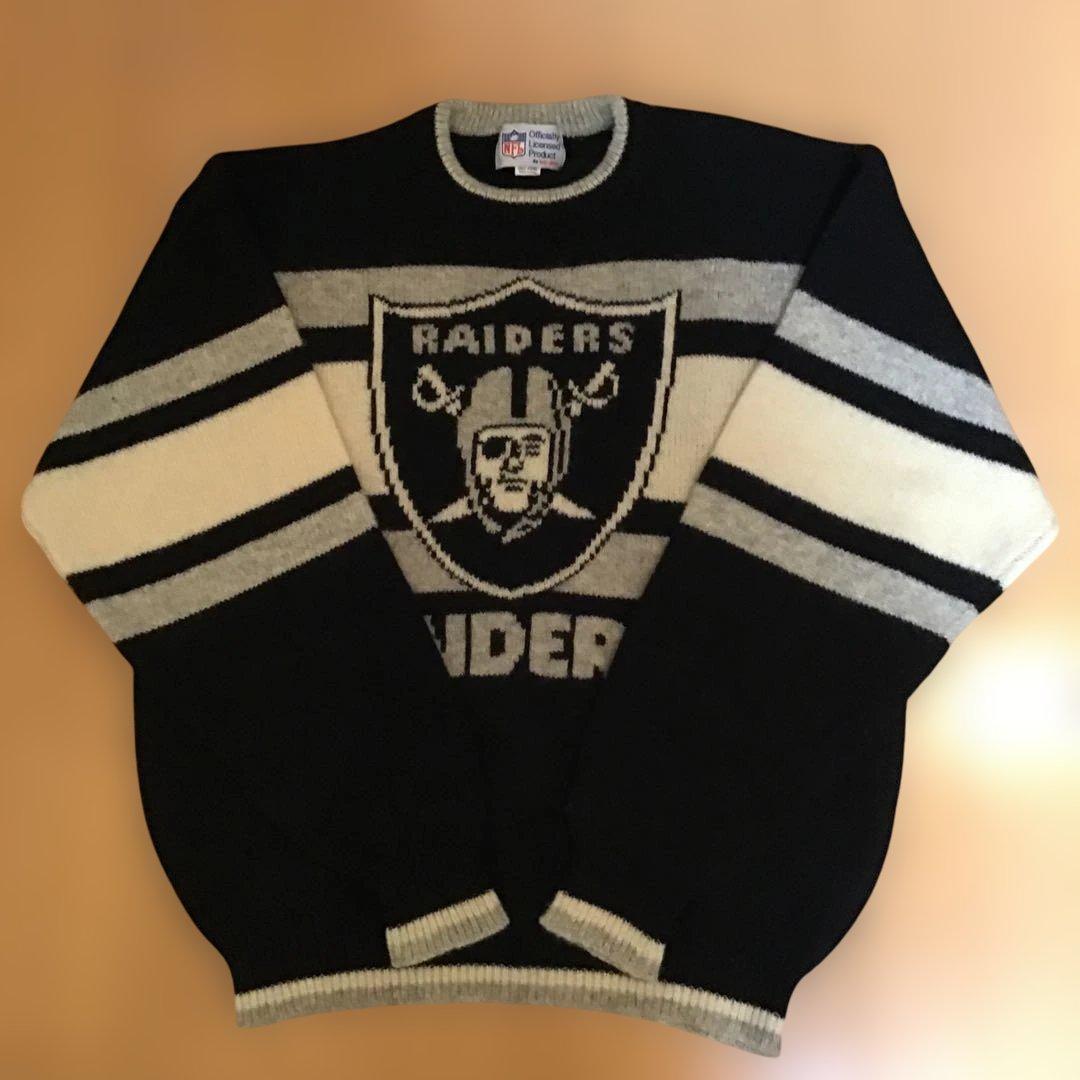 新品NFL RAIDERS オフィシャルセーター wool 100% サイズF