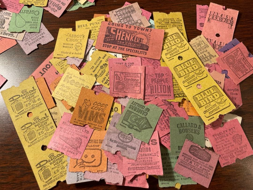 イギリスバスチケット　可愛い裏広告100枚以上✖️ 4