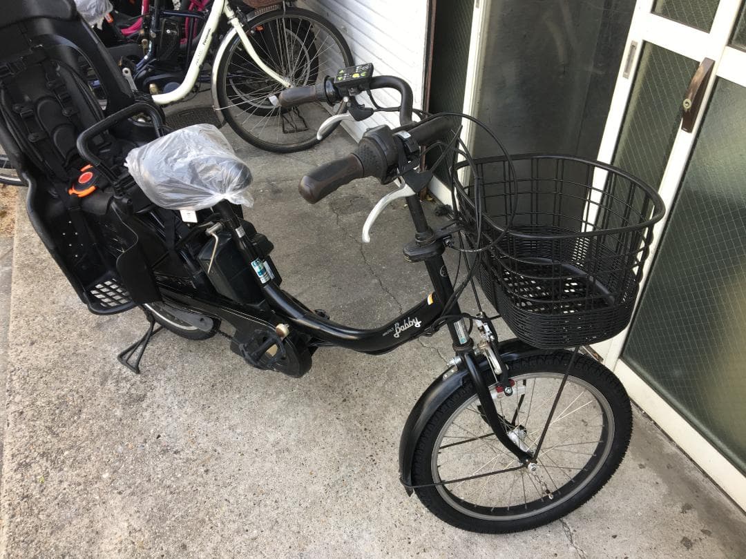 地域限定送料無料　パスバビー　子供乗せ　12,8AH　黒　神戸市　電動自転車