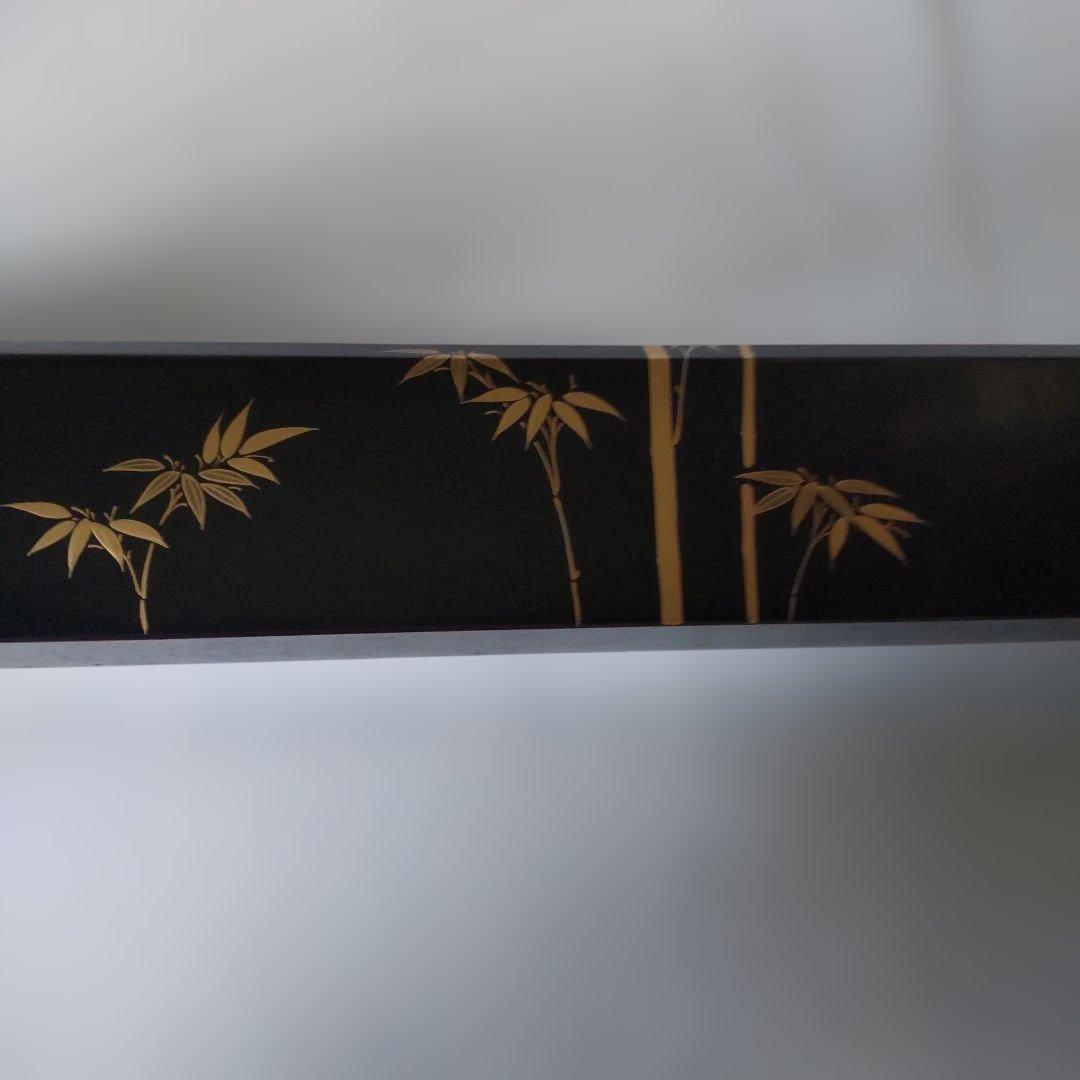 炉縁 塗師 林哲山 作『 四季草花蒔絵 』 四君子 金蒔絵 共箱 茶道具 美品