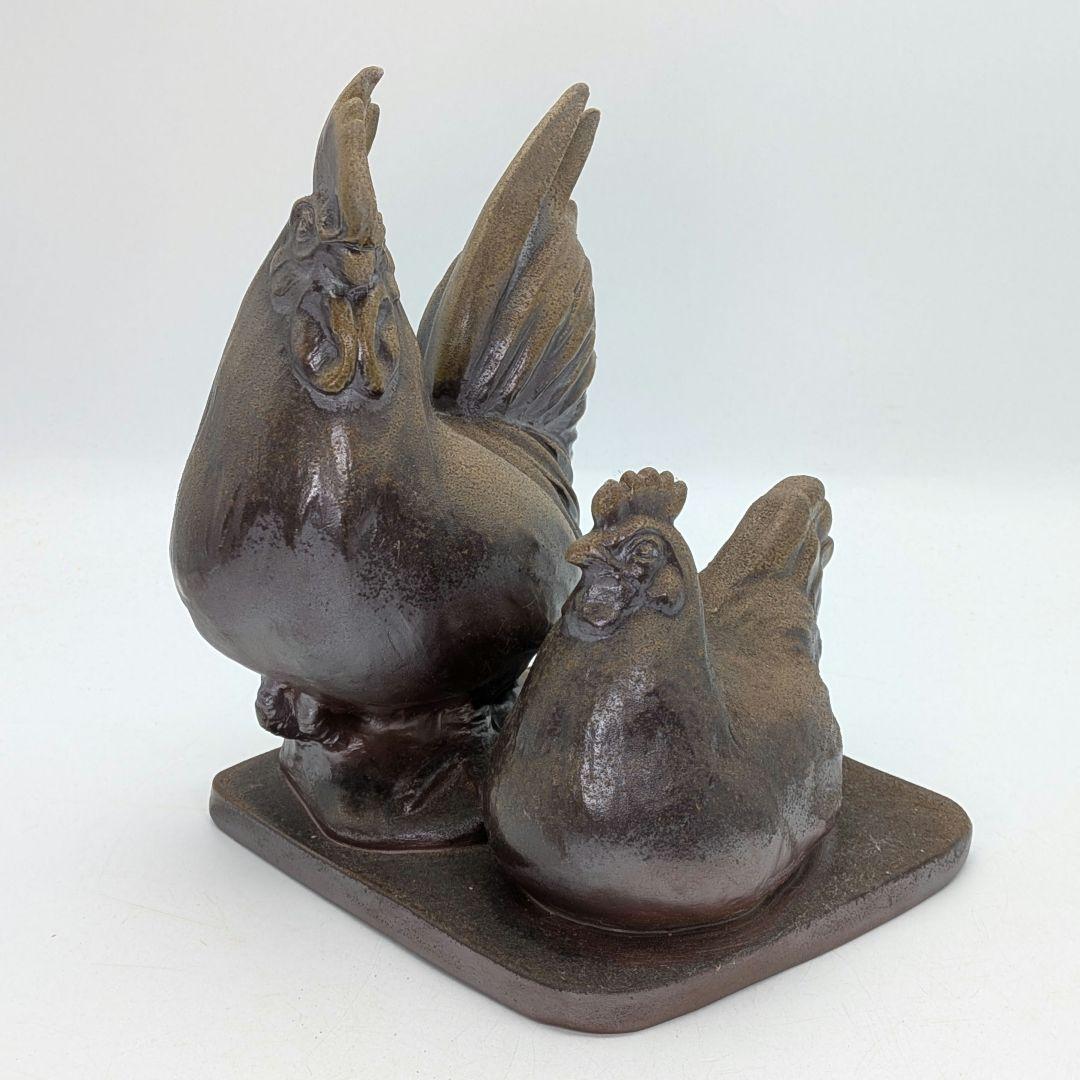 武用君彦 備前焼 干支置物「癸酉」 共箱共布栞 酉年 鶏 ニワトリ 鳥 縁起物