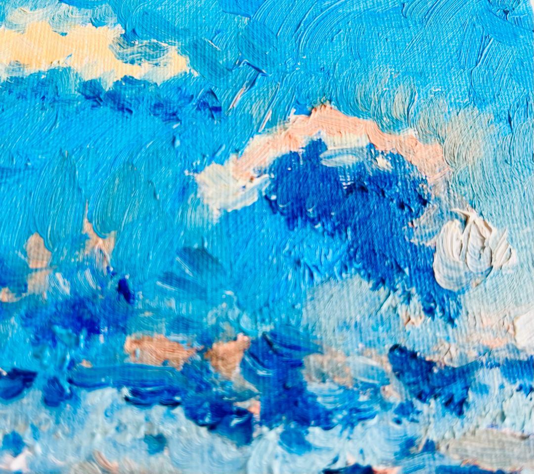 16×23㎝「朝の空」油彩・原画・サムホール