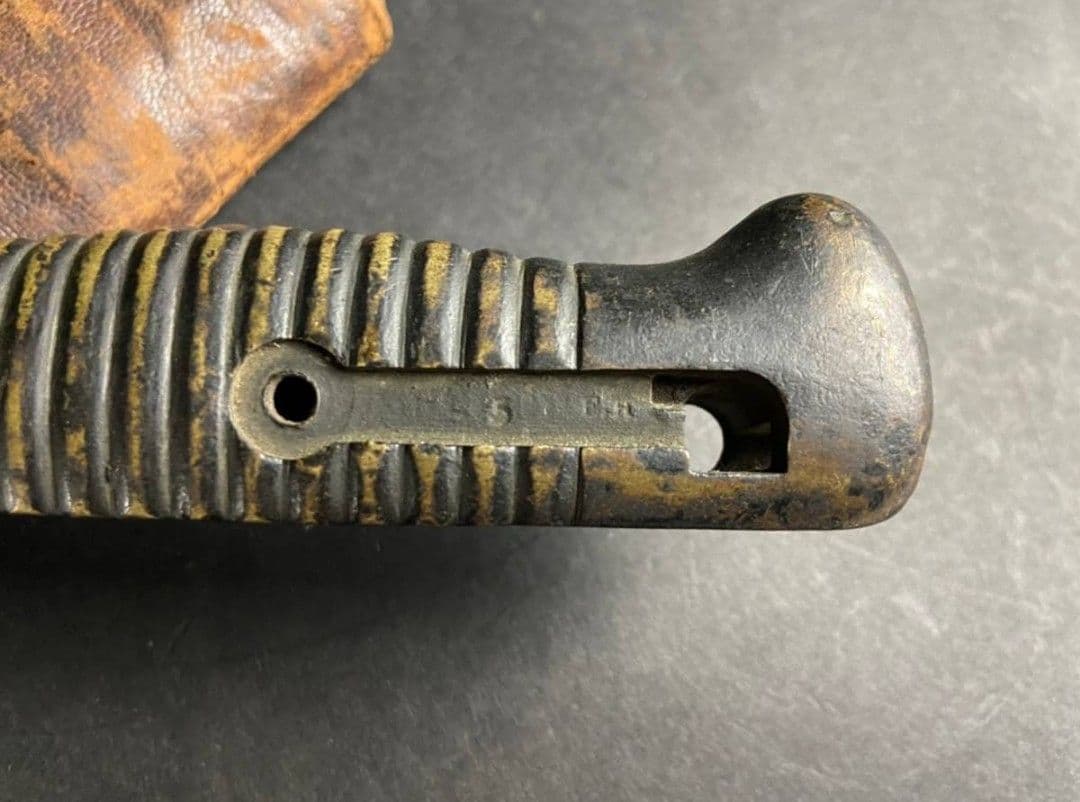 【幕末〜明治】シャスポー銃剣 帝国陸軍 軍刀（模造刃朱塗り）革鞘軍刀拵【当時物】