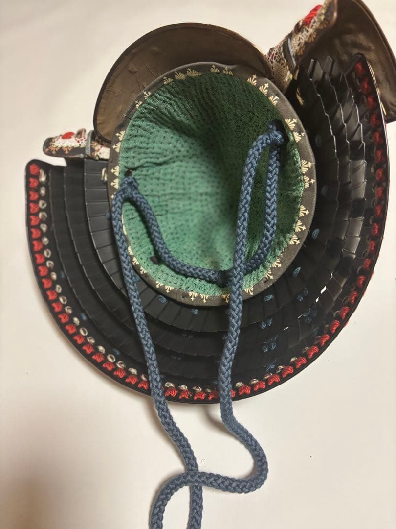 美品！丸武工房製　等身大甲冑　紺糸威伊予札二枚胴具足