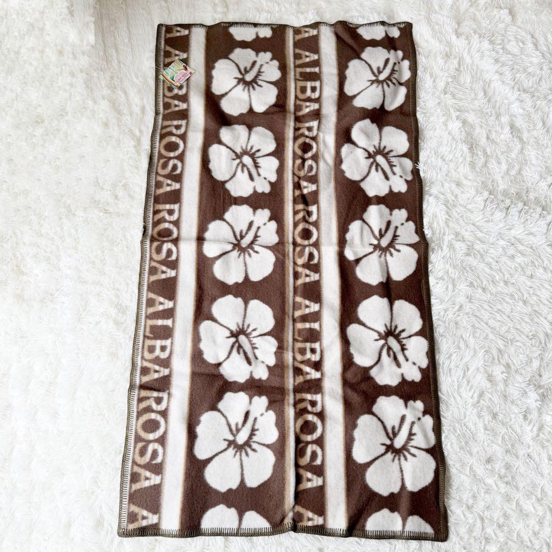 【新品未使用タグ付き】ALBA ROSA アルバローザ ウールブランケット総柄②