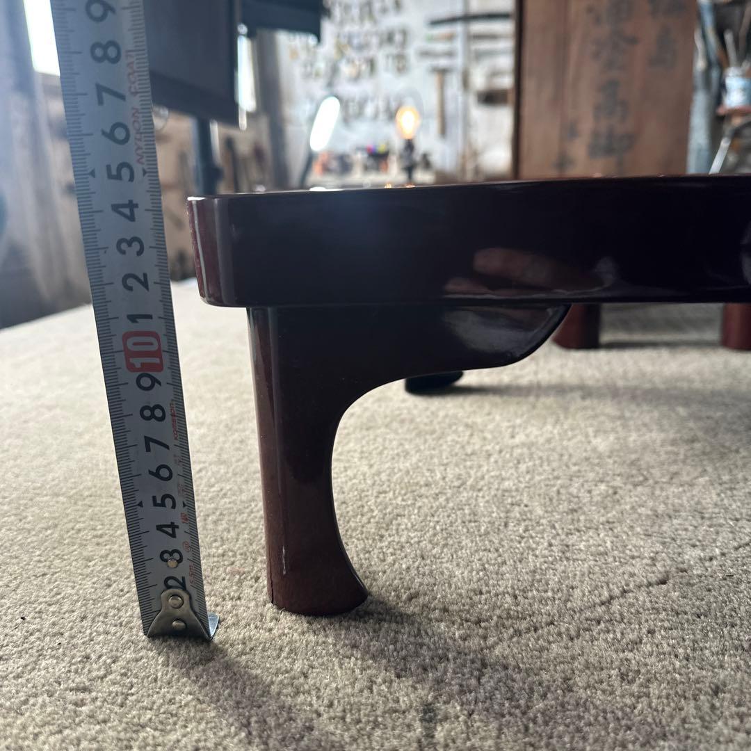 A 旧家 輪島塗 高脚膳 5客 時代漆器 専用木箱付き アンティーク き