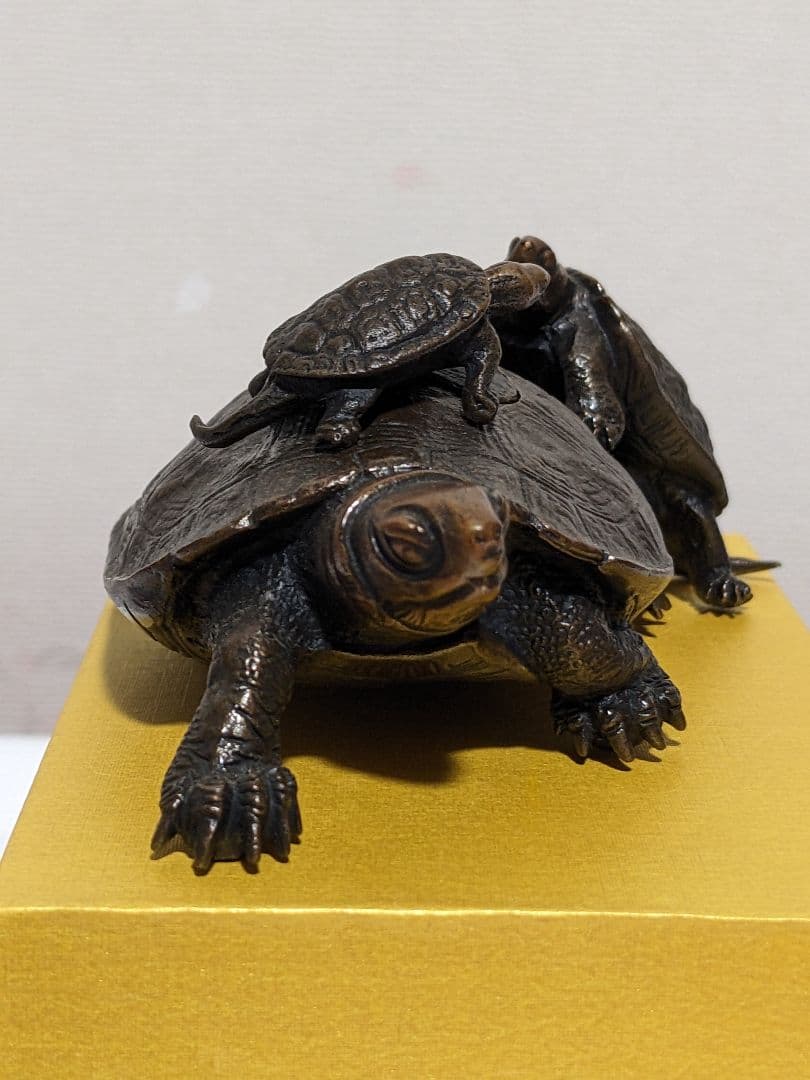 ♦亀形香炉 蝋型細密鋳金 未使用品 高岡銅器 瑞峰 置物 飾り 工芸品 骨董品