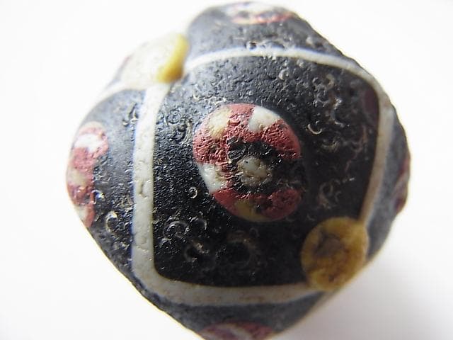 ★K0506★古代とんぼ玉 (A54)　北欧　バイキング　特大　ガラスビーズ