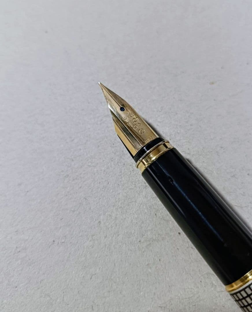 PILOT パイロット 万年筆 スターリングシルバー 格子 細字