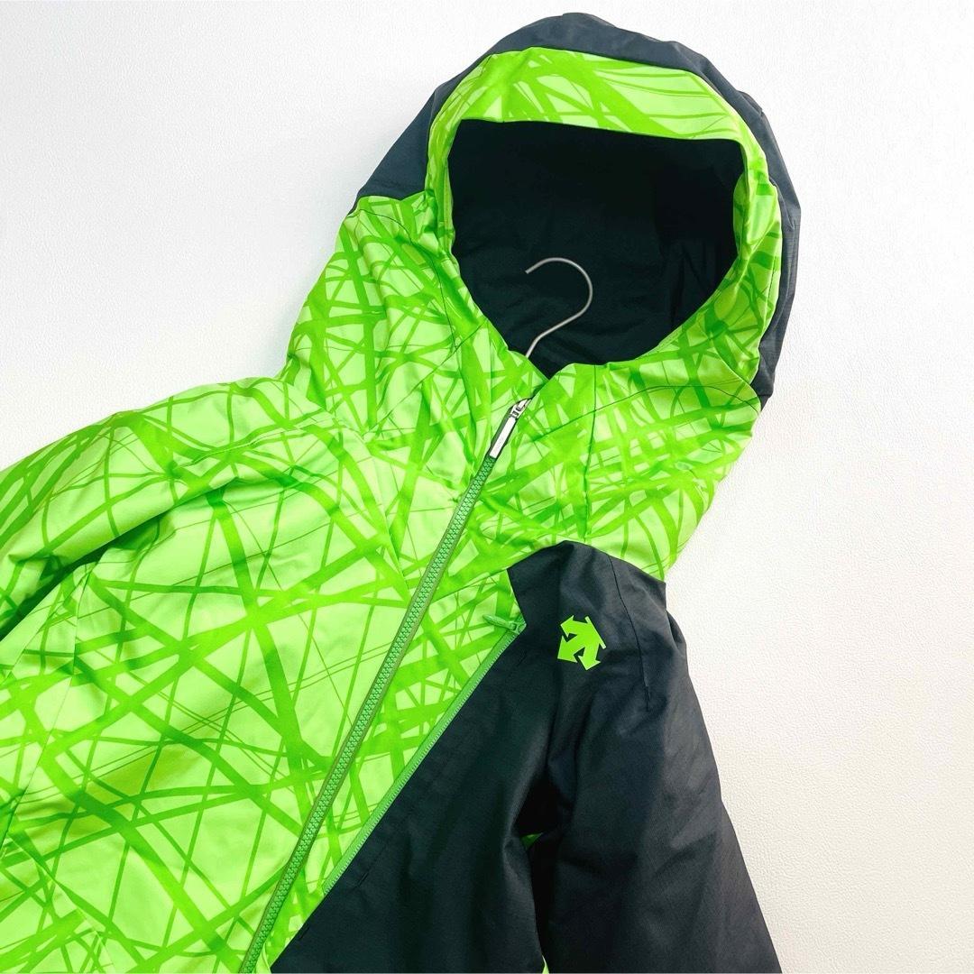 6649【美品】デサント　中綿スキージャケット　メンズ　グリーン　バイカラー