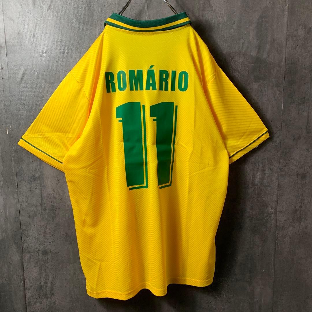 【★ロマーリオ】 サッカー 94 ブラジル代表 ユニフォーム 11番 XL 希少