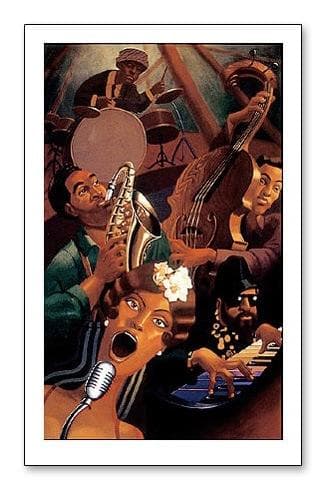 額装品/JazzQuintet/サイン/限定375枚/ジャスティンブア/ポスター