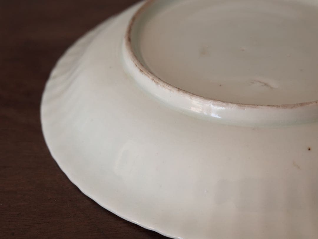 江戸中期〜後期　古伊万里　色絵　金彩　栗文　鎬　皿　5客　銘々皿　バラ売り可能