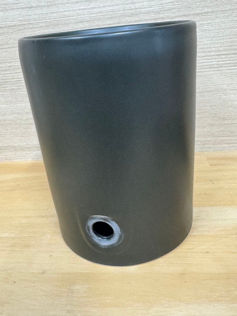 【未使用】遠赤外線 2L 焼酎サーバー　陶器製 木製台座・真鍮コック付き